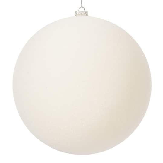 Vickerman 10" White Flocked Ball Ornament